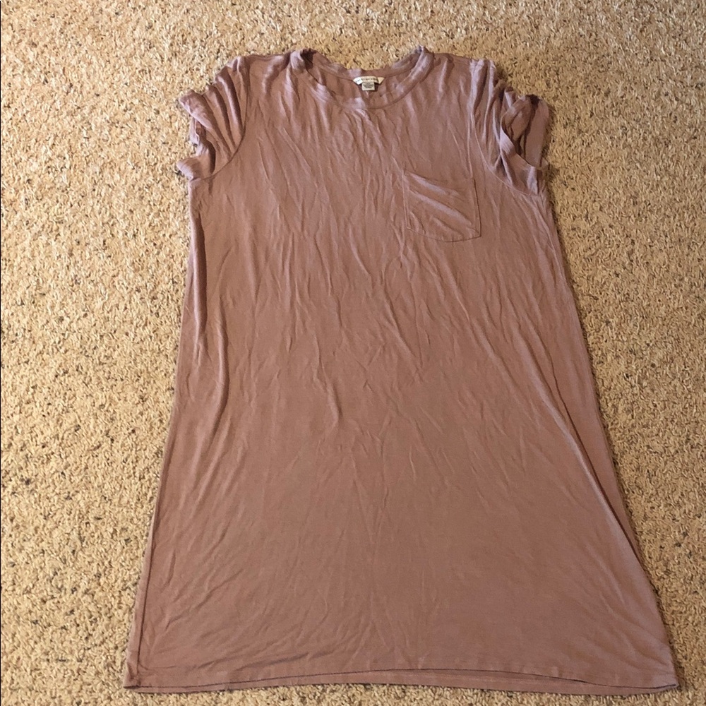 American Eagle Outfitters Mauve Short Sleeve T-Shirt Dress
